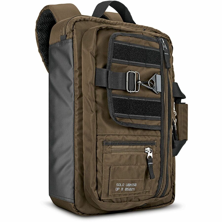 Zone Briefcase, Fits Devices Up to 15.6", Nylon, 4.25 x 17.5 x 17.5, Bronze