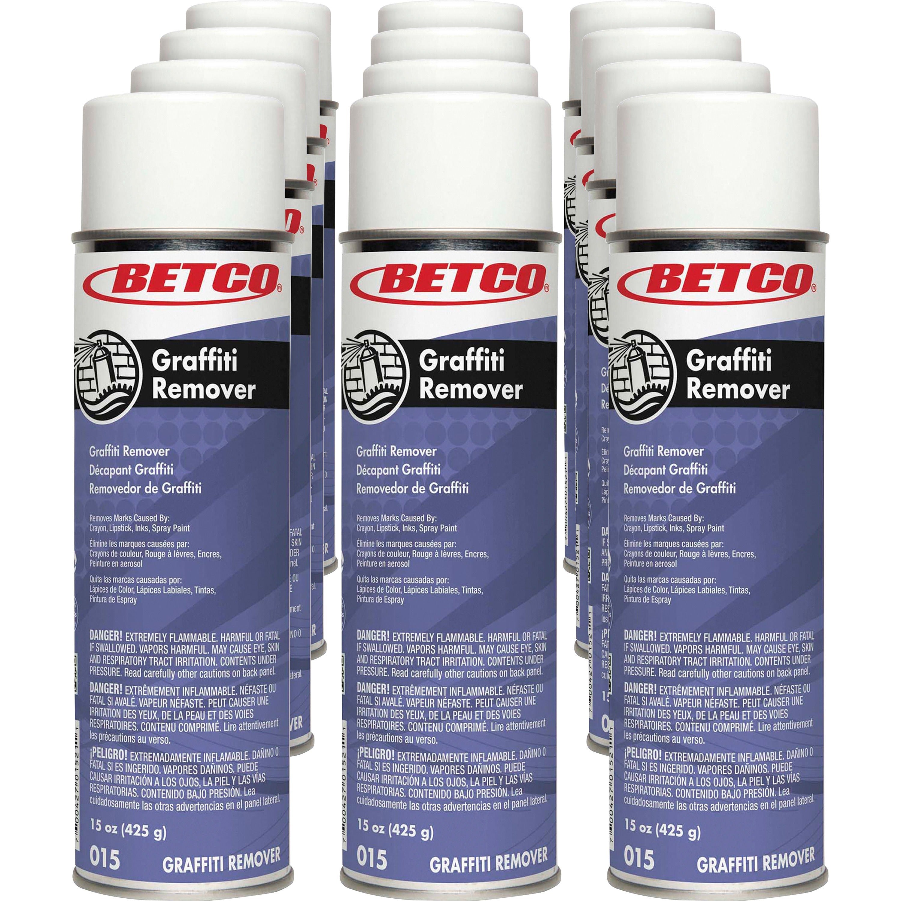 Betco Graffiti Remover - Ready-To-Use - 15 fl oz (0.5 quart) - 12 / Carton - Fast Acting - Clear - 1