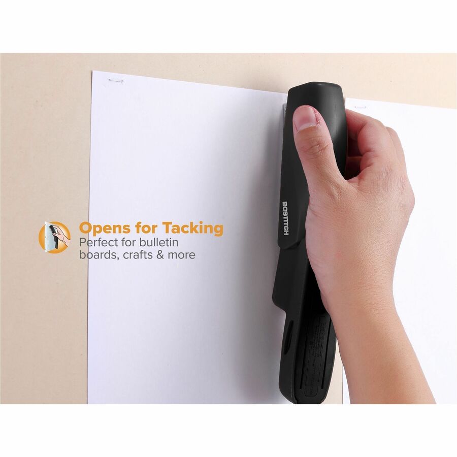 Bostitch Half Strip Stapler Value Pack - 20 Sheets Capacity - 105 Staple Capacity - Half Strip - 1 Each - Black