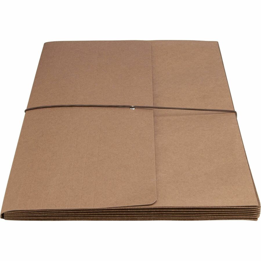 Business Source Legal Recycled File Wallet - 8 1/2" x 14" - 5 1/4" Expansion - Brown - 30% Recycled - 10 / Box