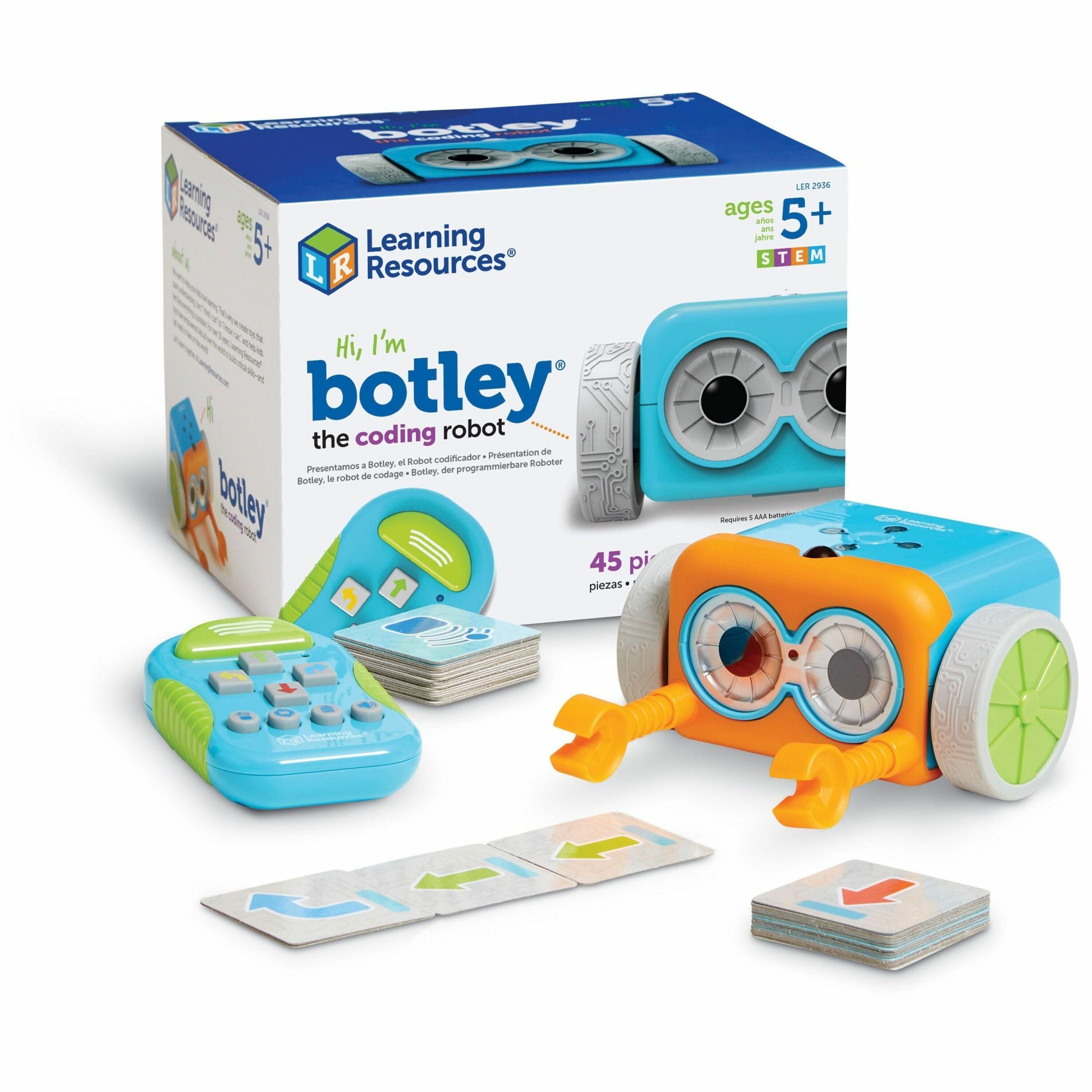 Learning Resources Botley the Coding Robot Activity Set - Theme/Subject: Learning - Skill Learning: STEM, Material Detection, Navigation, Coding, Critical Thinking, Problem Solving, Logic - 5 Year & Up - 77 Pieces - Multi - 1