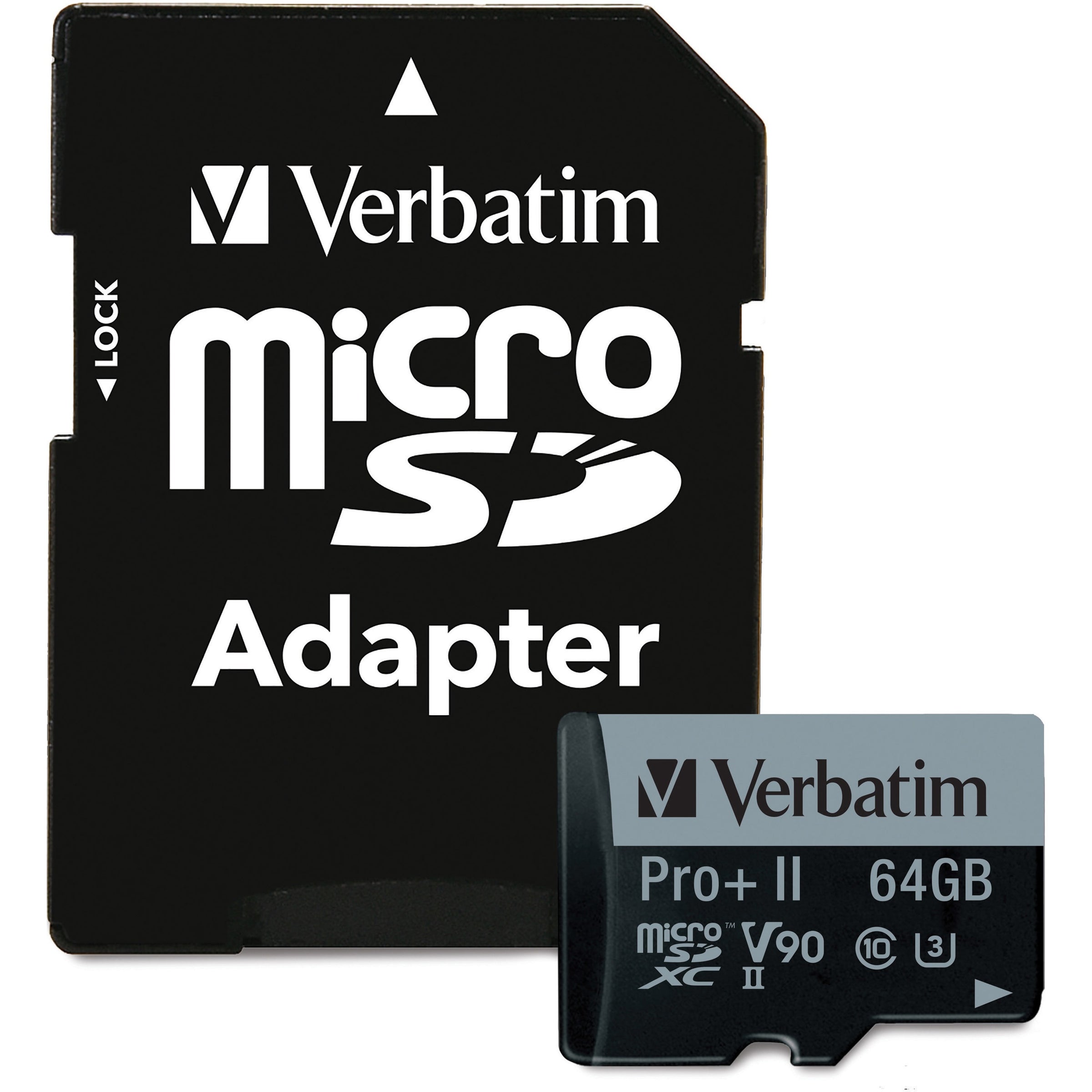 verbatim-pro-ii-plus-64-gb-class-10-uhs-ii-u3-microsdxc-1-pack-295-mb-s-read-255-mb-s-write-1900x-memory-speed-lifetime-warranty_ver99168 - 1