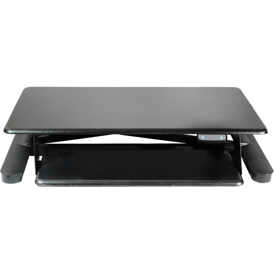 Kantek Electric Sit to Stand Workstation - Up to 24" Screen Support - 60 lb Load Capacity - 23.4" Height x 35" Width x 26" Depth - Desktop - Black