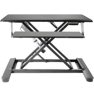Kantek Electric Sit to Stand Workstation - Up to 24" Screen Support - 60 lb Load Capacity - 23.4" Height x 35" Width x 26" Depth - Desktop - Black
