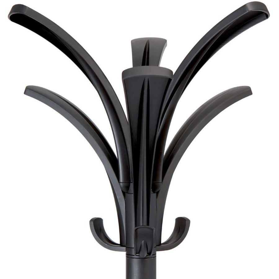 Brio Coat Stand, 13.75w x 13.75d x 66.25h, Black