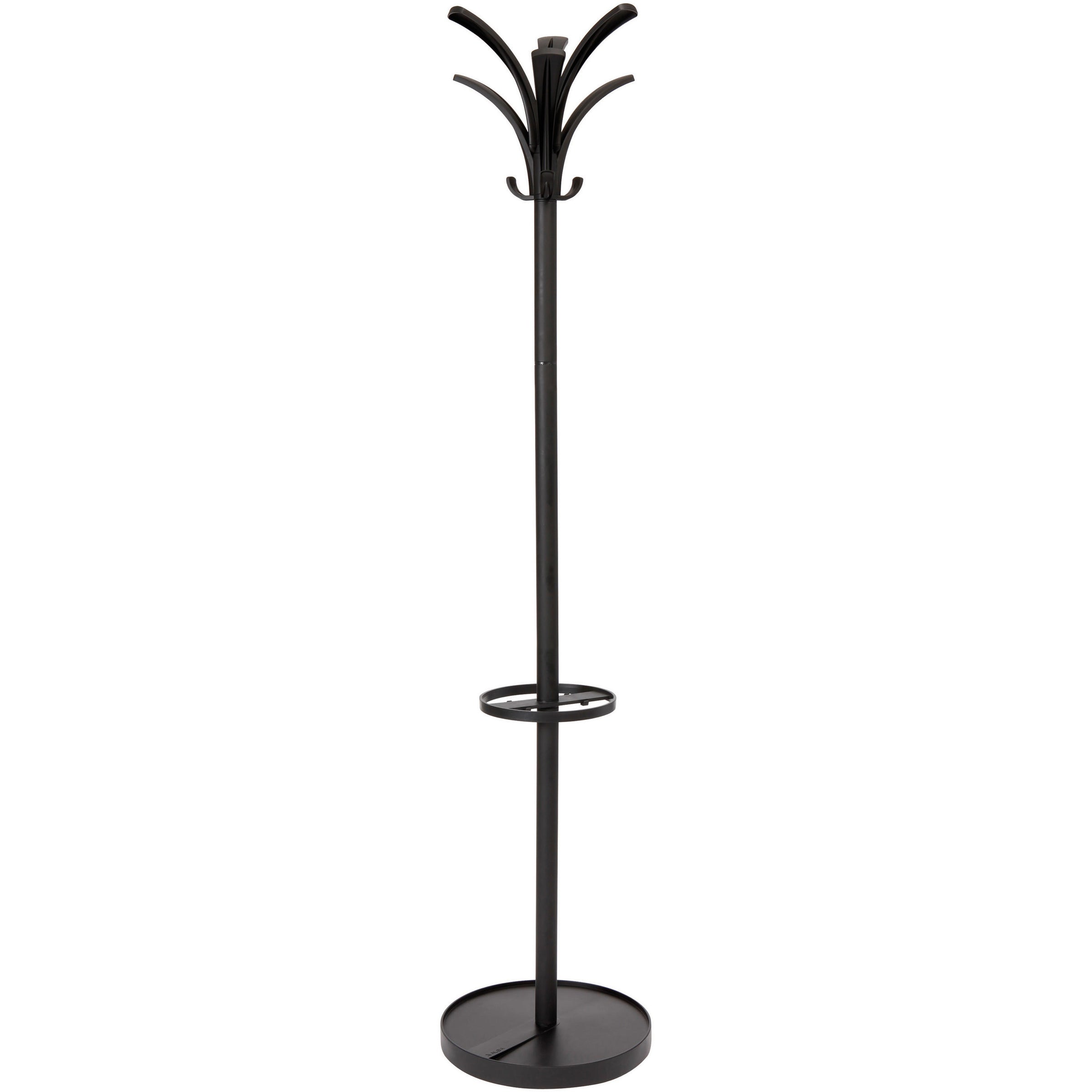 Brio Coat Stand, 13.75w x 13.75d x 66.25h, Black