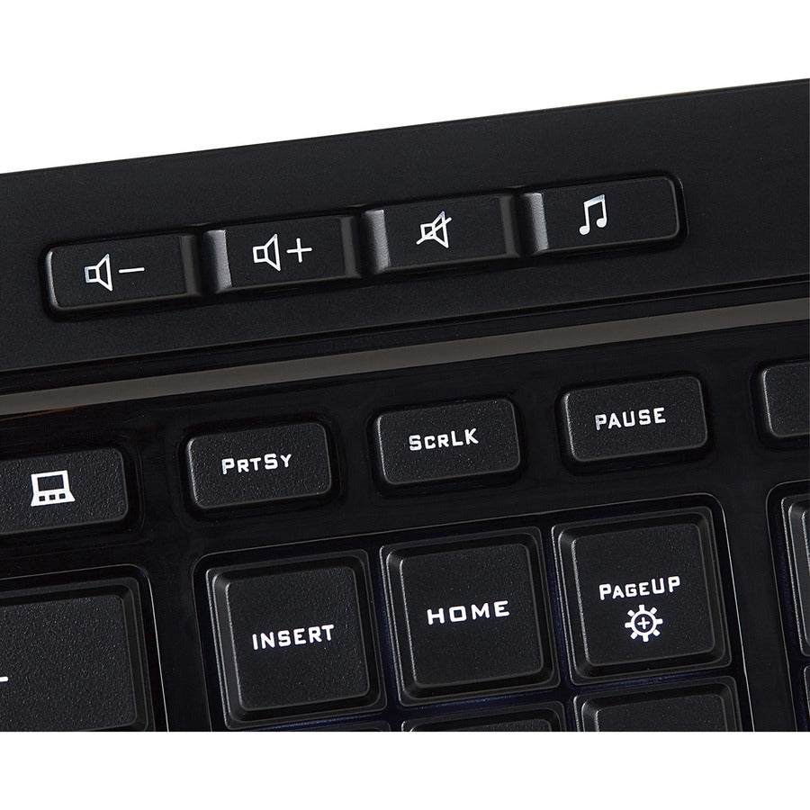 Verbatim Illuminated Wired Keyboard - Cable Connectivity - USB Type A Interface Media Player Hot Key(s) - Windows, Mac OS, Linux - Black