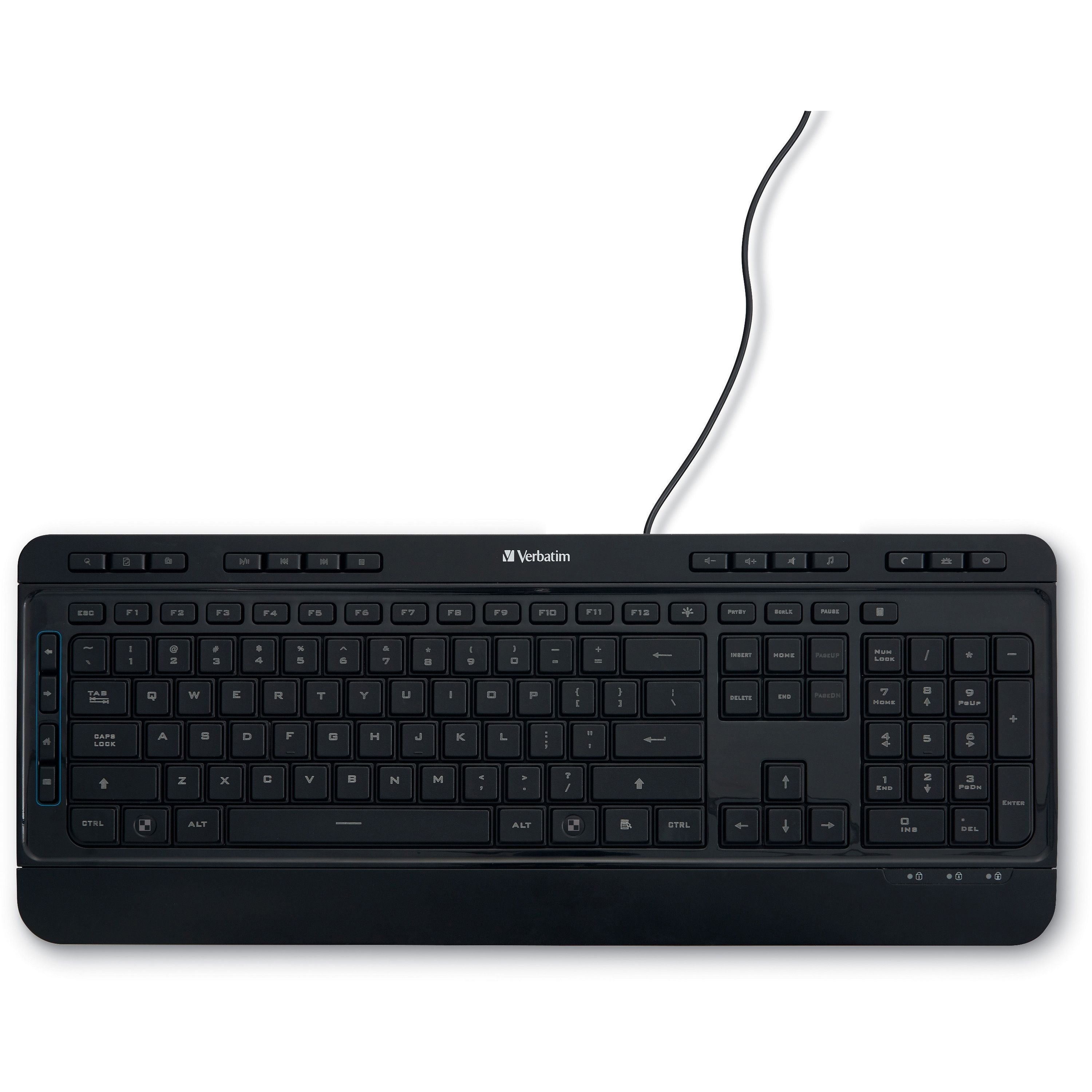 verbatim-illuminated-wired-keyboard-cable-connectivity-usb-type-a-interface-media-player-hot-keys-windows-mac-os-linux-black_ver99789 - 3