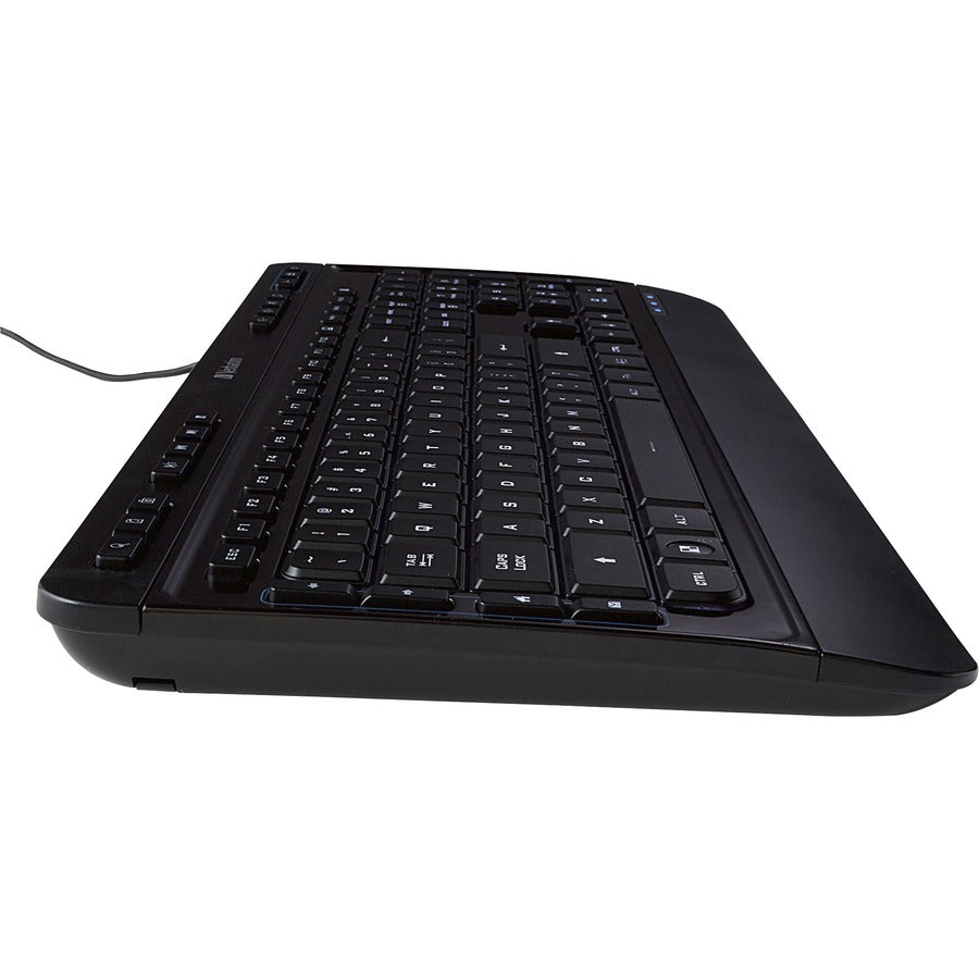 Verbatim Illuminated Wired Keyboard - Cable Connectivity - USB Type A Interface Media Player Hot Key(s) - Windows, Mac OS, Linux - Black