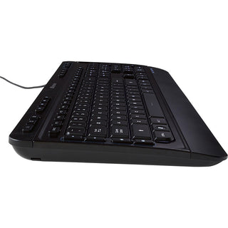 Verbatim Illuminated Wired Keyboard - Cable Connectivity - USB Type A Interface Media Player Hot Key(s) - Windows, Mac OS, Linux - Black
