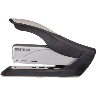 Spring-Powered Premium Heavy-Duty Stapler, 65-Sheet Capacity, Black/Silver