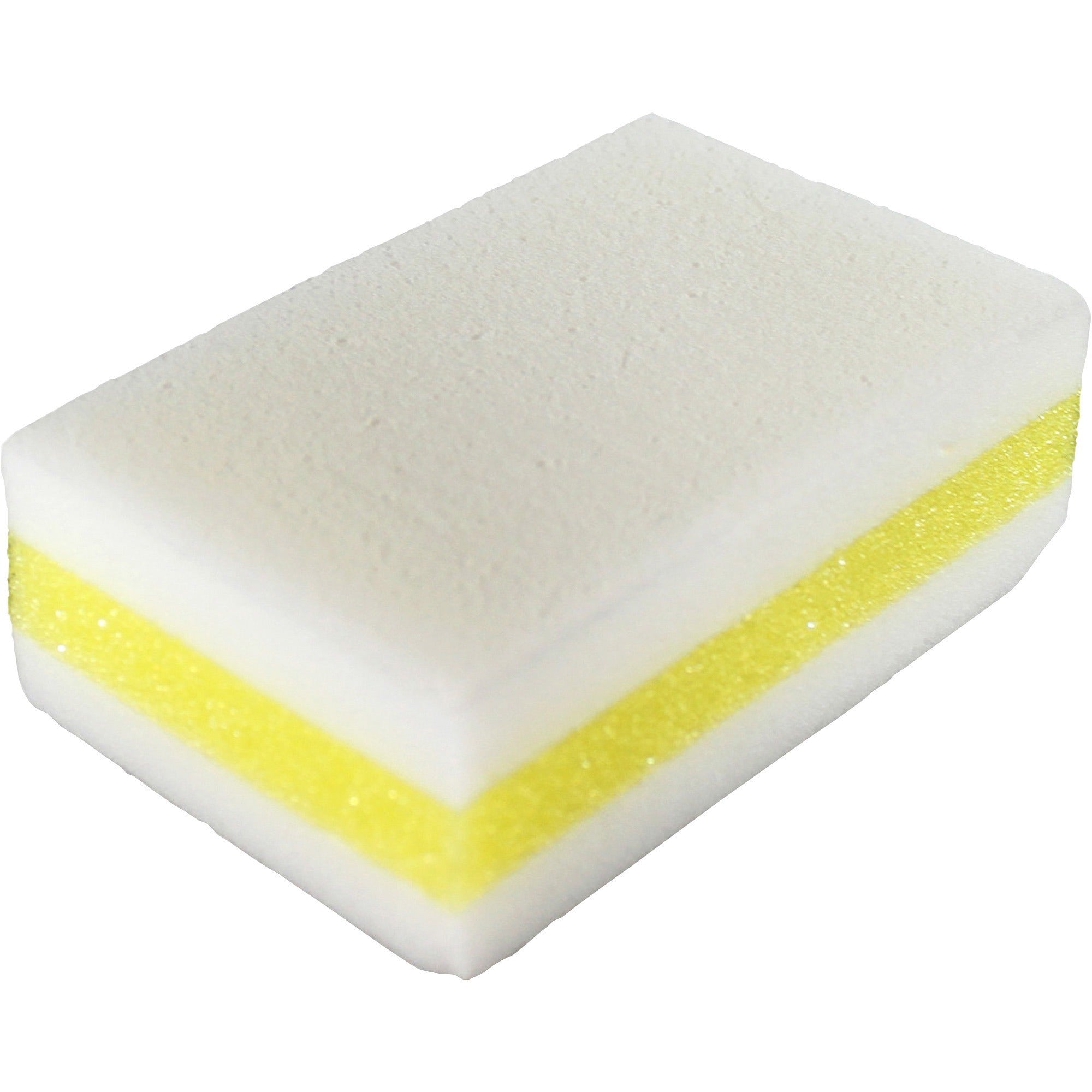 genuine-joe-dual-sided-melamine-eraser-amazing-sponges-45-height-x-45-width-x-28-depth-5-pack-cellulose-white-yellow_gjo85165 - 1