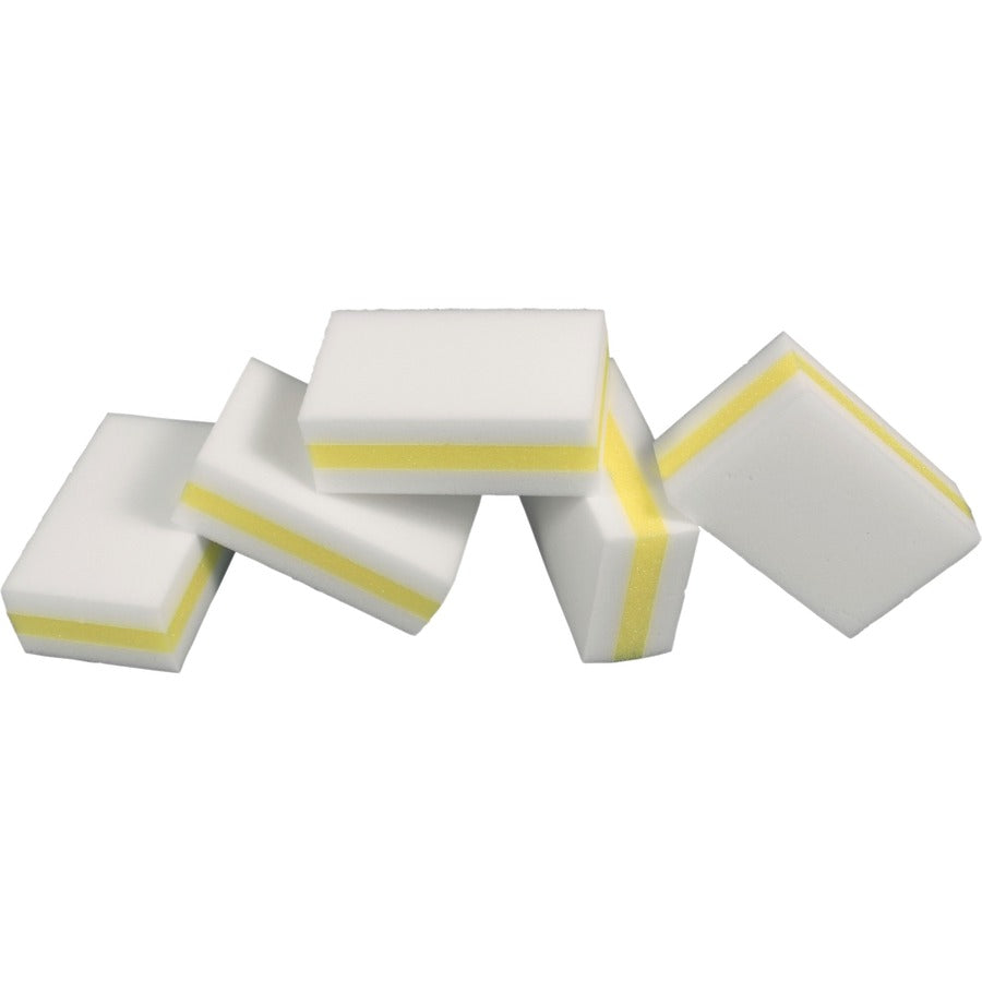 genuine-joe-dual-sided-melamine-eraser-amazing-sponges-45-height-x-45-width-x-28-depth-5-pack-cellulose-white-yellow_gjo85165 - 2