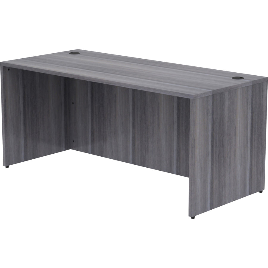 lorell-essentials-series-rectangular-desk-shell-66-x-30295--1-top-laminate-weathered-charcoal-table-top-grommet_llr69546 - 5