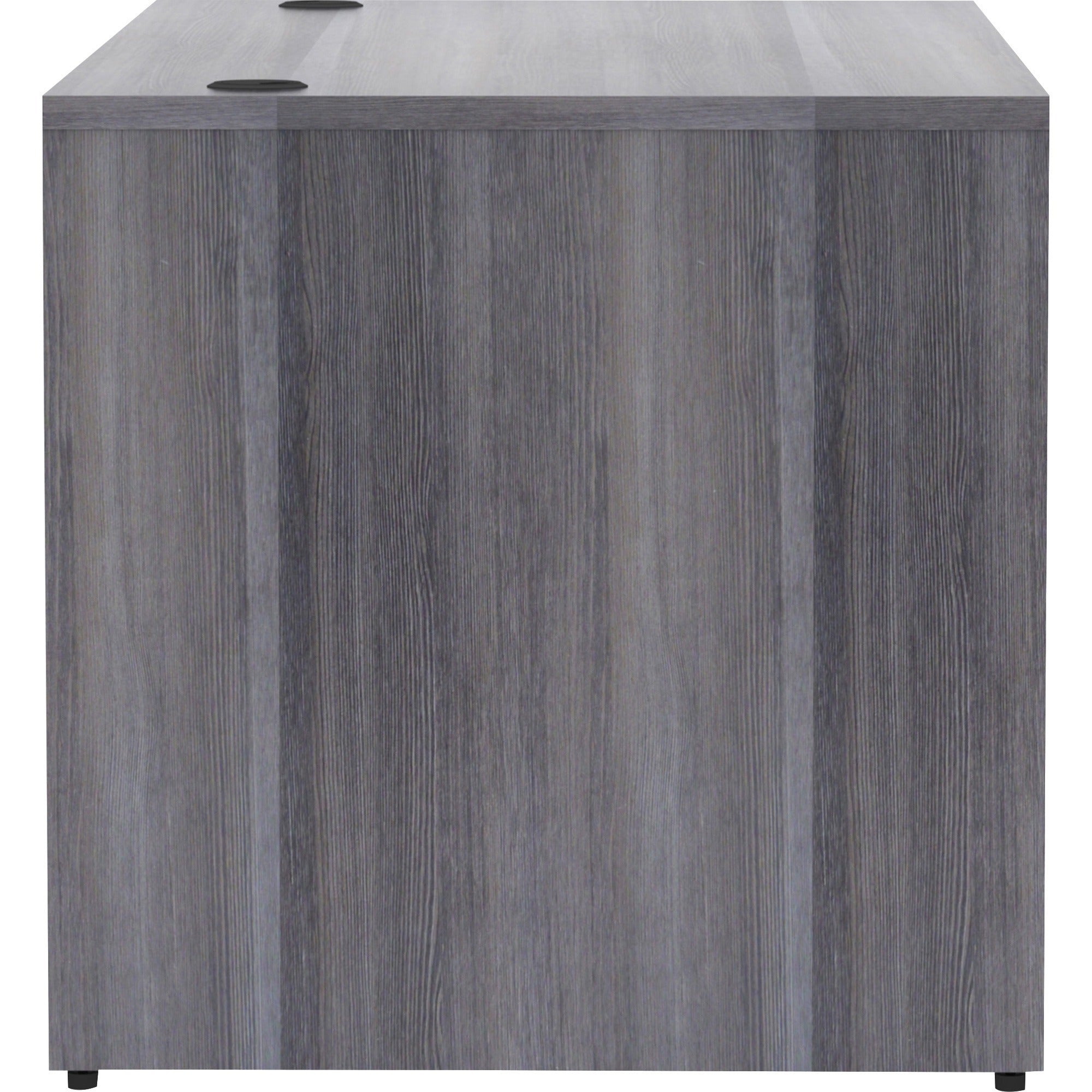 lorell-essentials-series-rectangular-desk-shell-60-x-30295--1-top-laminate-weathered-charcoal-table-top-grommet_llr69547 - 3