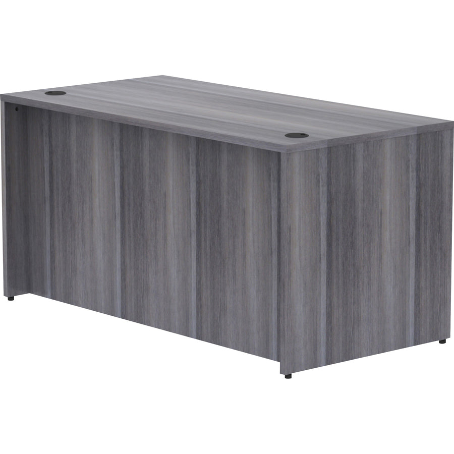 lorell-essentials-series-rectangular-desk-shell-60-x-30295--1-top-laminate-weathered-charcoal-table-top-grommet_llr69547 - 5