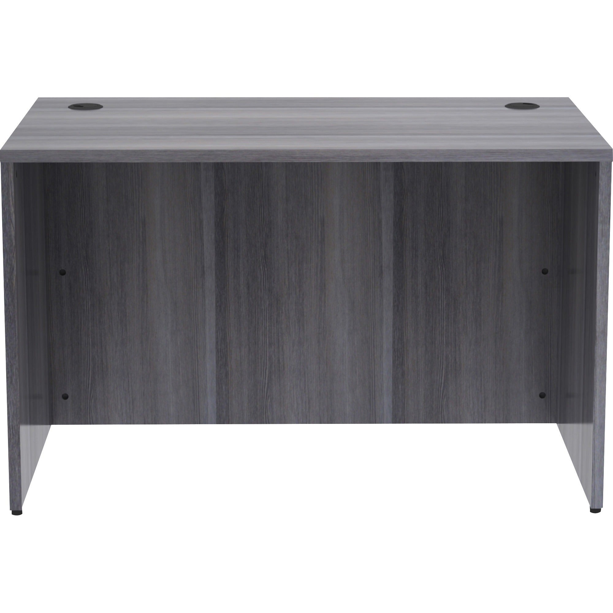 lorell-essentials-series-rectangular-desk-shell-48-x-30295--1-top-laminate-weathered-charcoal-table-top-grommet_llr69548 - 2