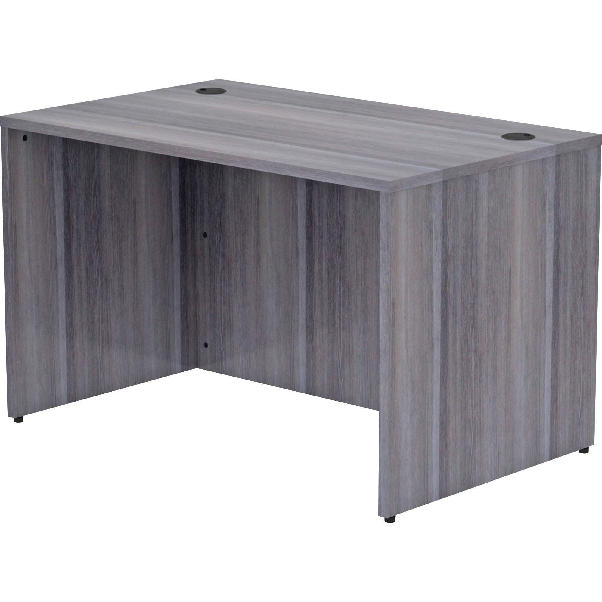 lorell-essentials-series-rectangular-desk-shell-48-x-30295--1-top-laminate-weathered-charcoal-table-top-grommet_llr69548 - 1