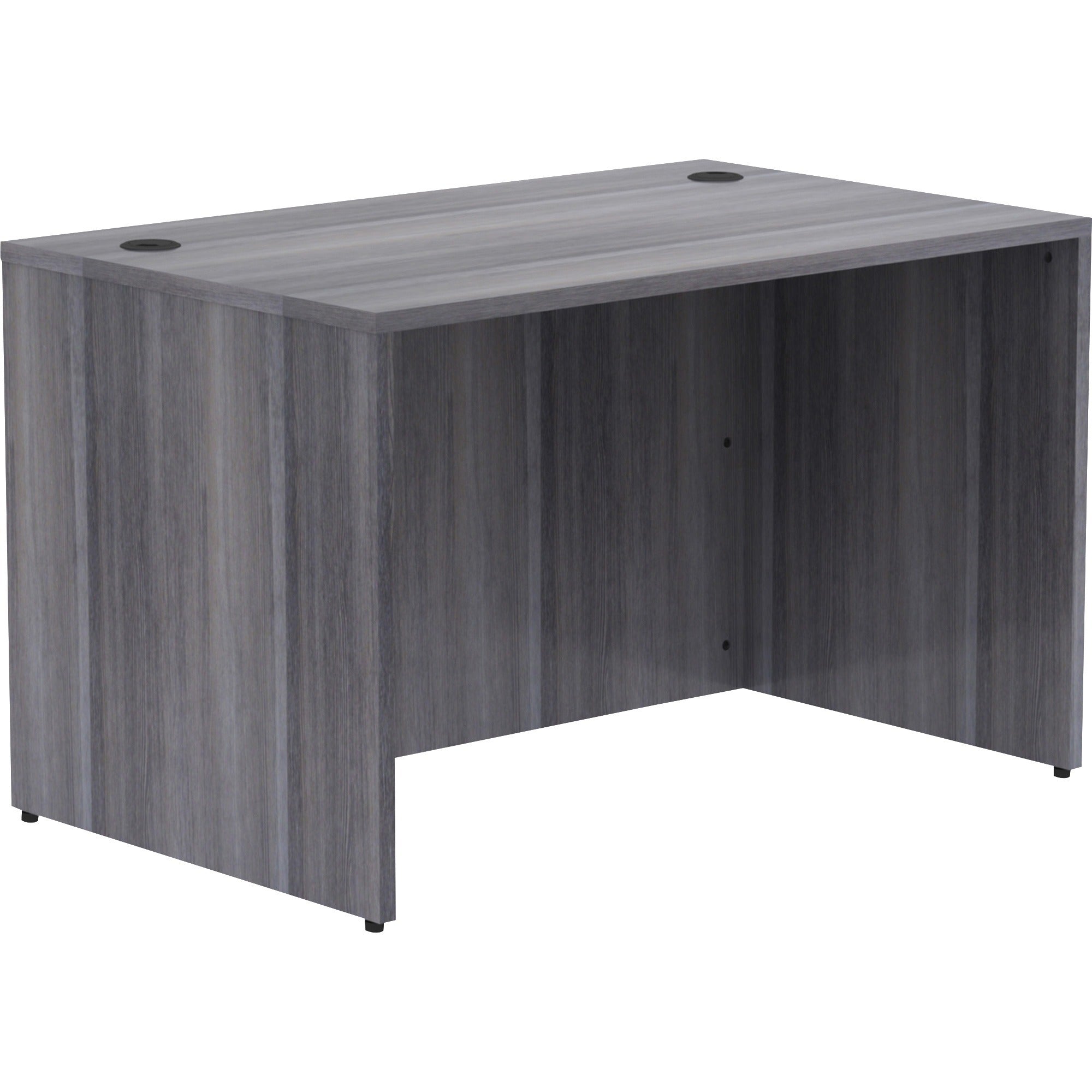 lorell-essentials-series-rectangular-desk-shell-48-x-30295--1-top-laminate-weathered-charcoal-table-top-grommet_llr69548 - 4