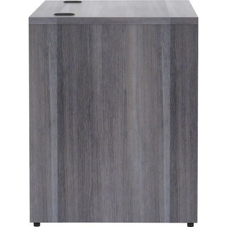 Lorell Essentials Series Rectangular Desk Shell - 48" x 24"29.5" , 1" Top - Laminate, Weathered Charcoal Table Top - Grommet
