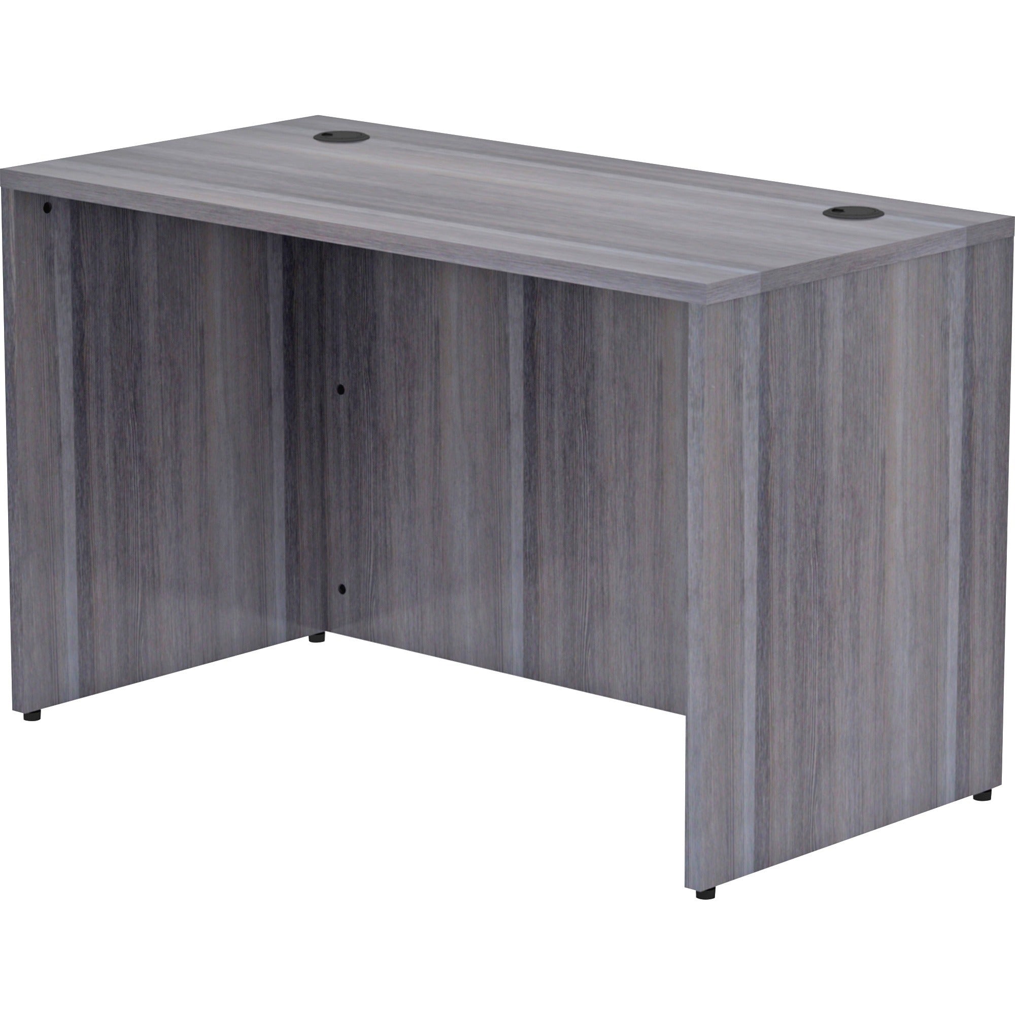 lorell-essentials-series-rectangular-desk-shell-48-x-24295--1-top-laminate-weathered-charcoal-table-top-grommet_llr69549 - 1