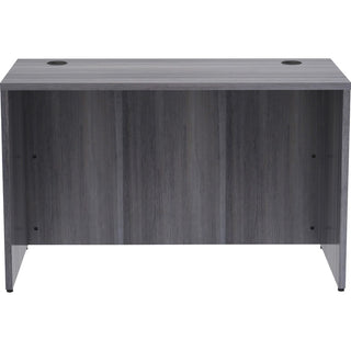 Lorell Essentials Series Rectangular Desk Shell - 48" x 24"29.5" , 1" Top - Laminate, Weathered Charcoal Table Top - Grommet