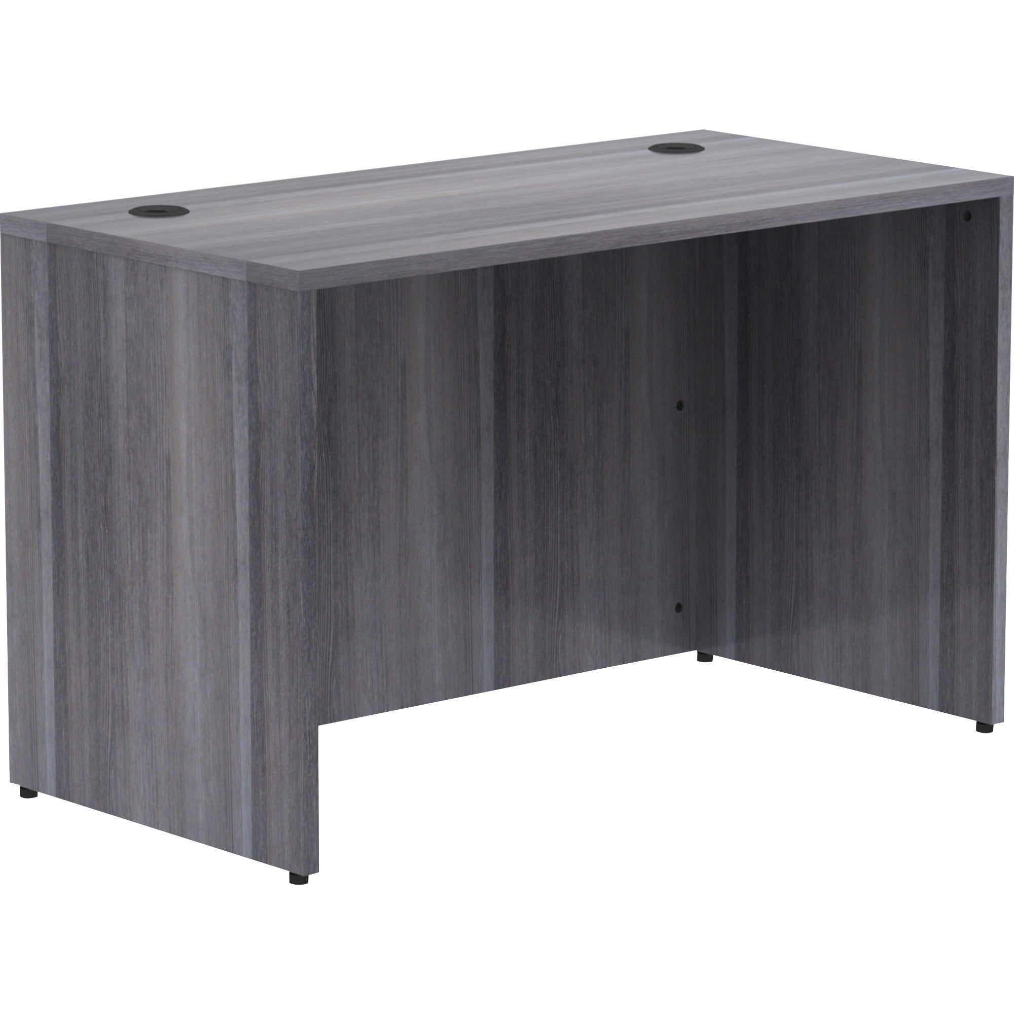 lorell-essentials-series-rectangular-desk-shell-48-x-24295--1-top-laminate-weathered-charcoal-table-top-grommet_llr69549 - 5