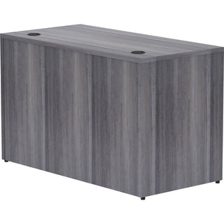 Lorell Essentials Series Rectangular Desk Shell - 48" x 24"29.5" , 1" Top - Laminate, Weathered Charcoal Table Top - Grommet