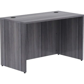 Lorell Essentials Series Rectangular Desk Shell - 48" x 24"29.5" , 1" Top - Laminate, Weathered Charcoal Table Top - Grommet