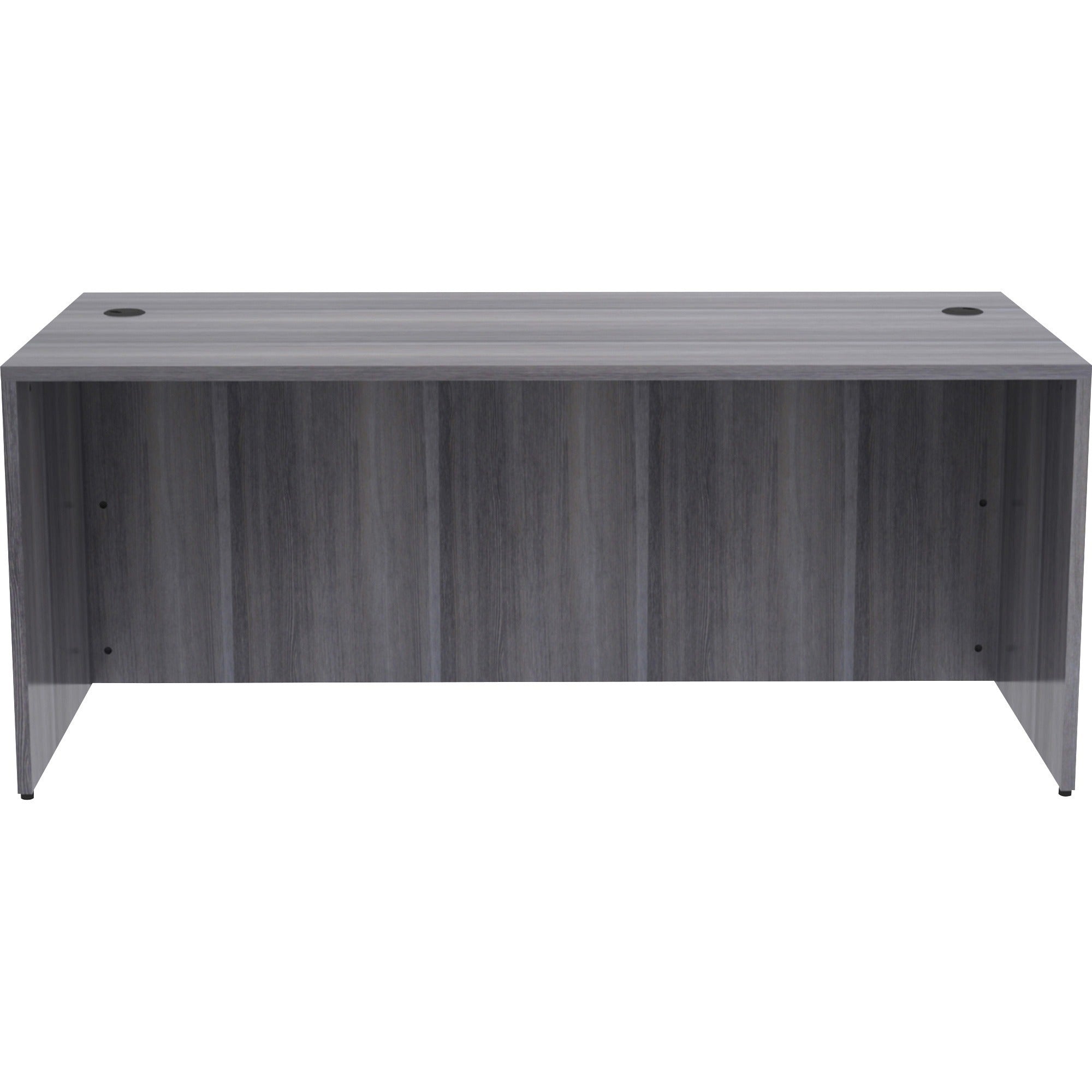 lorell-essentials-series-rectangular-desk-shell-72-x-36295--1-top-laminate-weathered-charcoal-table-top-grommet_llr69550 - 1