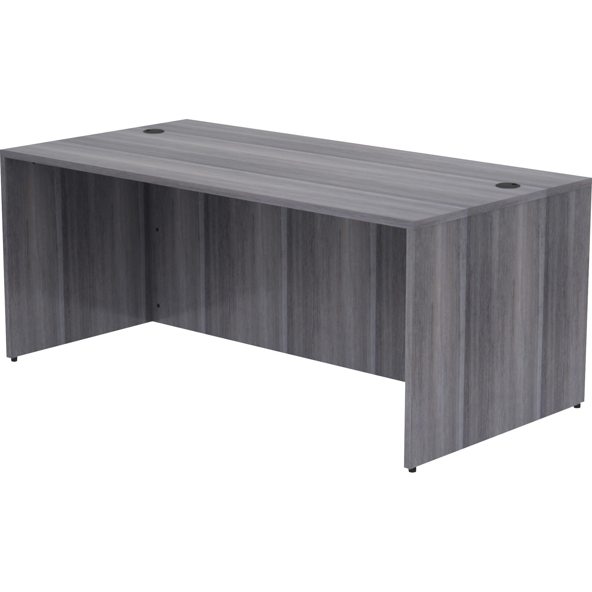 lorell-essentials-series-rectangular-desk-shell-72-x-36295--1-top-laminate-weathered-charcoal-table-top-grommet_llr69550 - 3