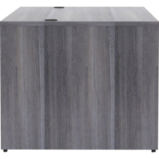 Lorell Essentials Series Rectangular Desk Shell - 72" x 36"29.5" , 1" Top - Laminate, Weathered Charcoal Table Top - Grommet