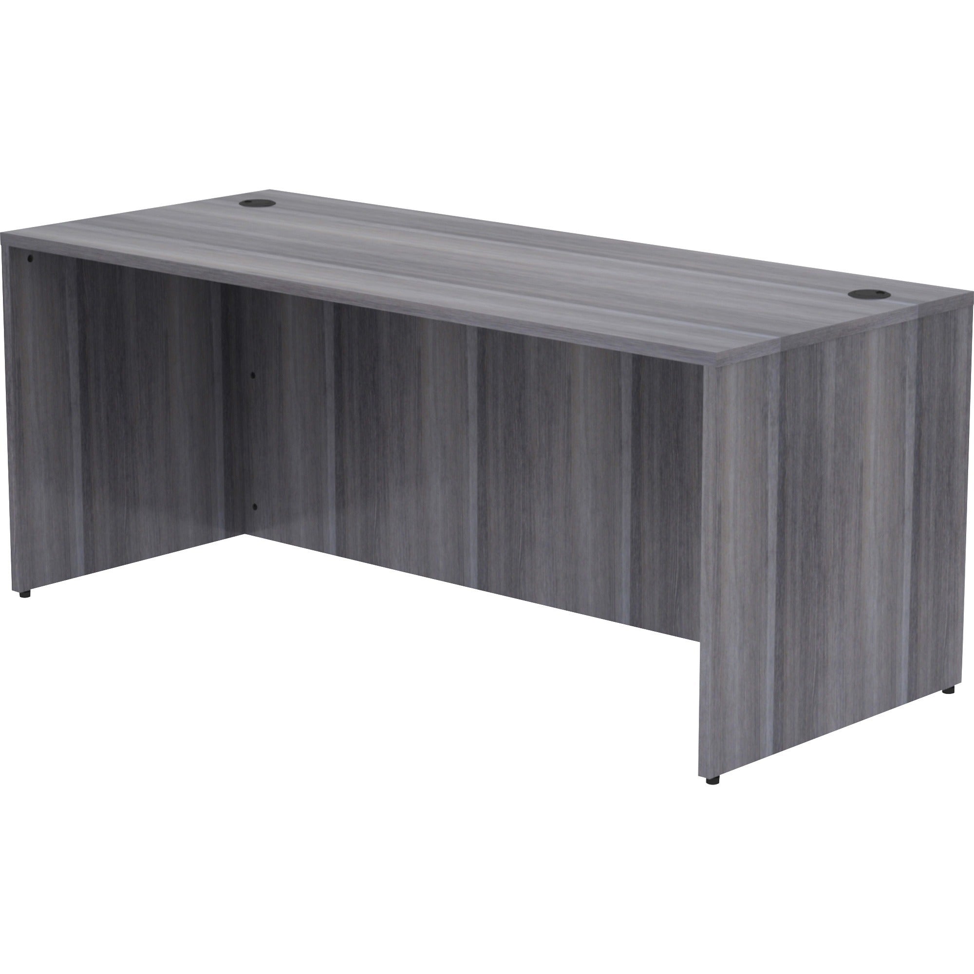 lorell-essentials-series-rectangular-desk-shell-72-x-30295--1-top-laminate-weathered-charcoal-table-top-grommet_llr69551 - 4