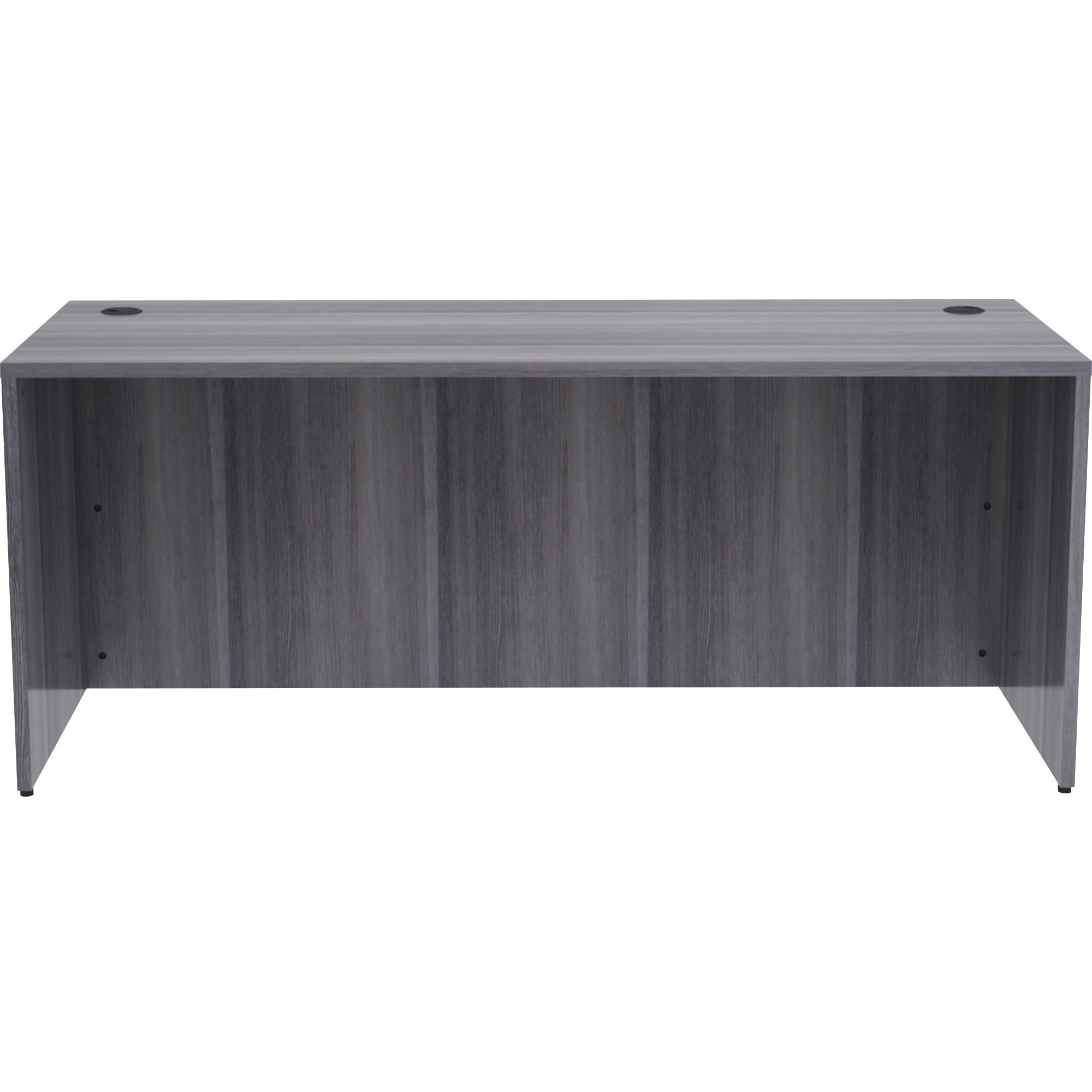 lorell-essentials-series-rectangular-desk-shell-72-x-30295--1-top-laminate-weathered-charcoal-table-top-grommet_llr69551 - 2