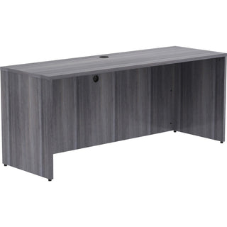 Lorell Essentials Series Credenza Shell - 72" x 24"29.5" , 1" Top - Laminate, Weathered Charcoal Table Top - Modesty Panel