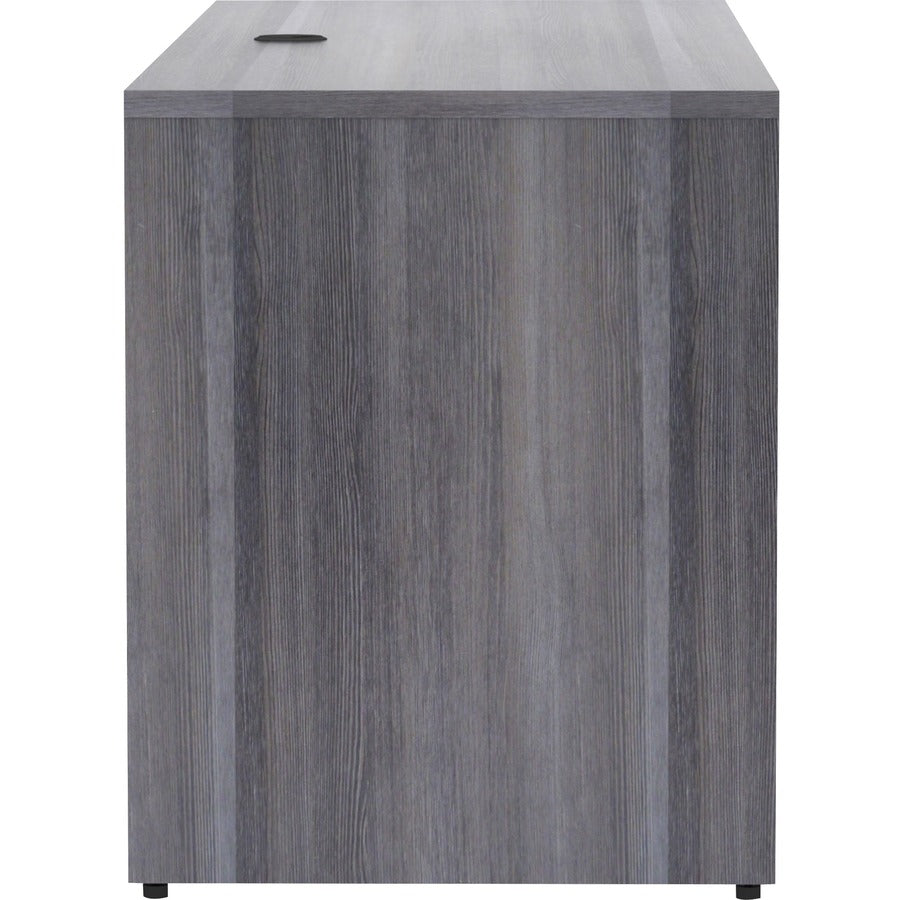 Lorell Essentials Series Credenza Shell - 72" x 24"29.5" , 1" Top - Laminate, Weathered Charcoal Table Top - Modesty Panel