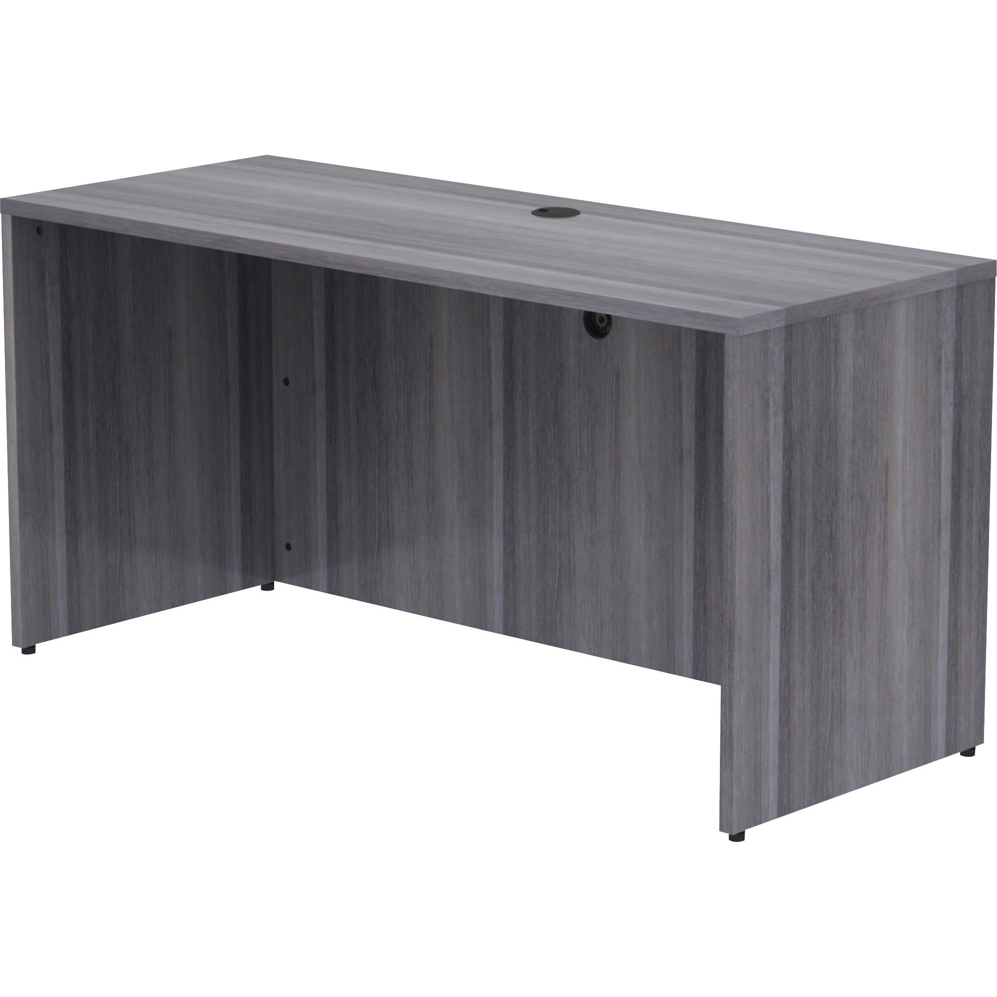 lorell-essentials-series-credenza-shell-60-x-24295--1-top-laminate-weathered-charcoal-table-top-modesty-panel_llr69553 - 4