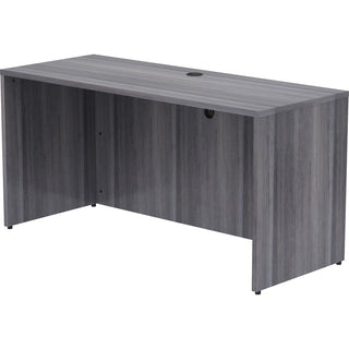 Lorell Essentials Series Credenza Shell - 60" x 24"29.5" , 1" Top - Laminate, Weathered Charcoal Table Top - Modesty Panel