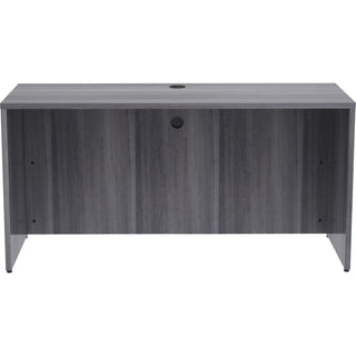 Lorell Essentials Series Credenza Shell - 60" x 24"29.5" , 1" Top - Laminate, Weathered Charcoal Table Top - Modesty Panel
