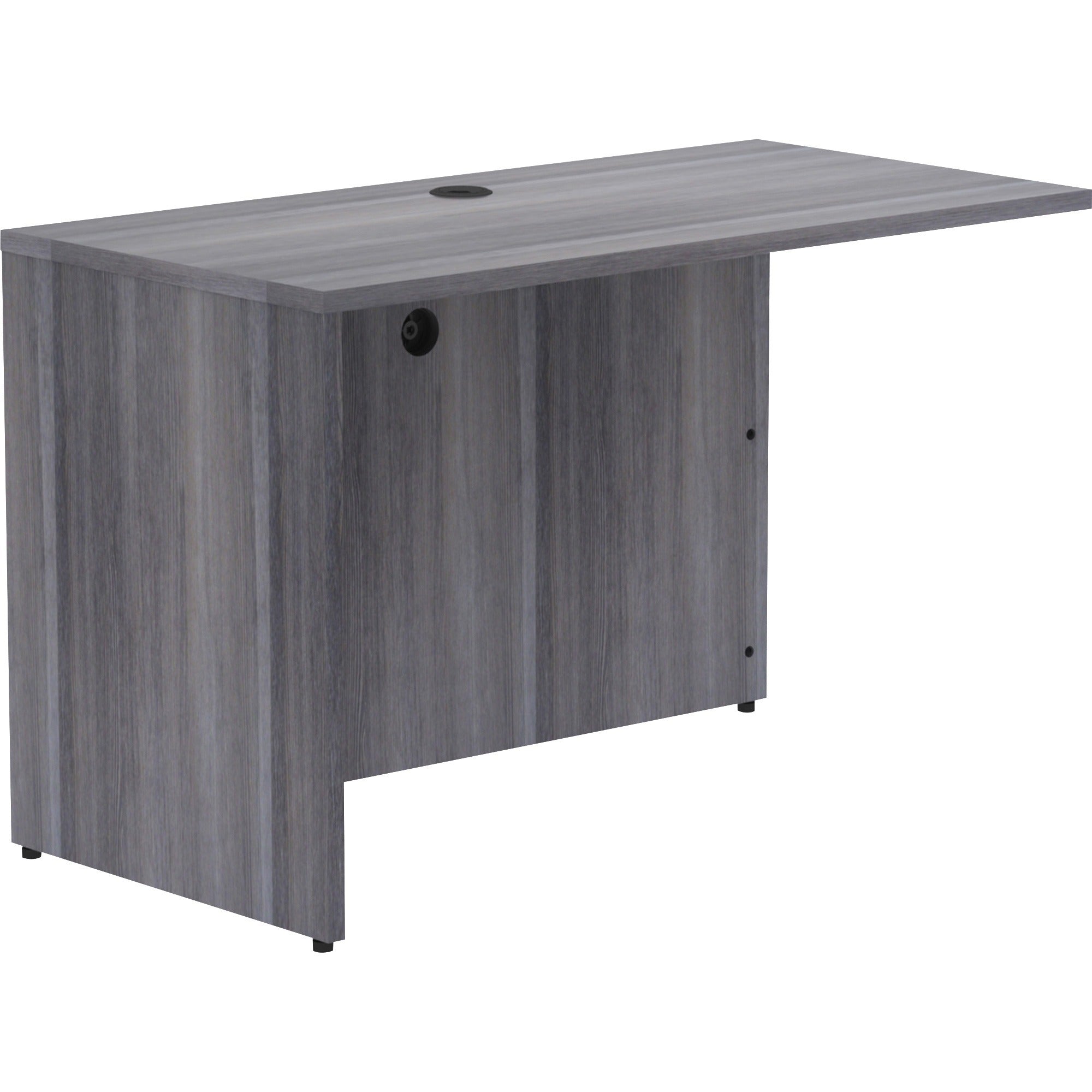 lorell-essentials-series-return-shell-48-x-24295--1-top-laminate-weathered-charcoal-table-top-modesty-panel_llr69554 - 5