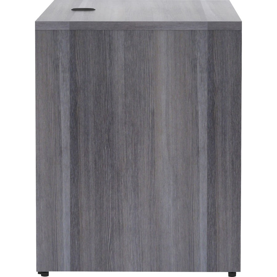 Lorell Essentials Series Return Shell - 48" x 24"29.5" , 1" Top - Laminate, Weathered Charcoal Table Top - Modesty Panel