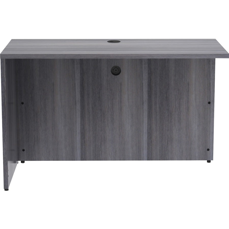 Lorell Essentials Series Return Shell - 48" x 24"29.5" , 1" Top - Laminate, Weathered Charcoal Table Top - Modesty Panel