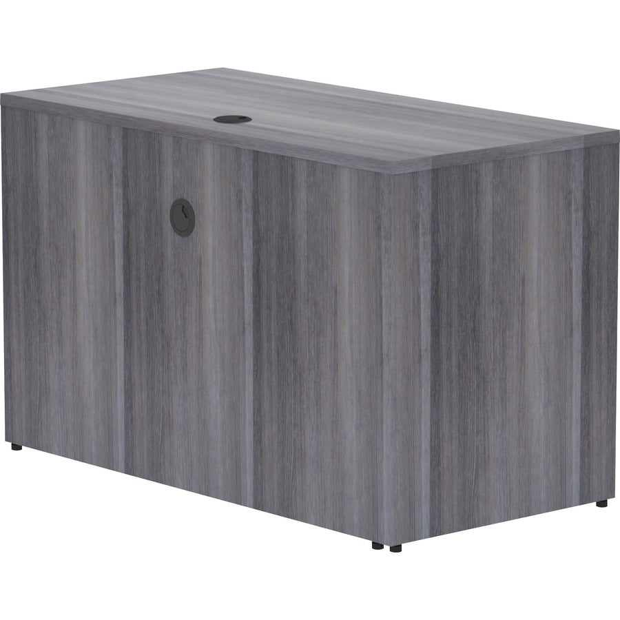 Lorell Essentials Series Return Shell - 48" x 24"29.5" , 1" Top - Laminate, Weathered Charcoal Table Top - Modesty Panel