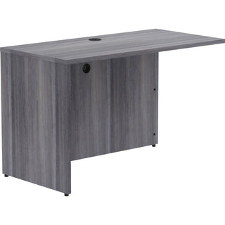 Lorell Essentials Series Return Shell - 48" x 24"29.5" , 1" Top - Laminate, Weathered Charcoal Table Top - Modesty Panel