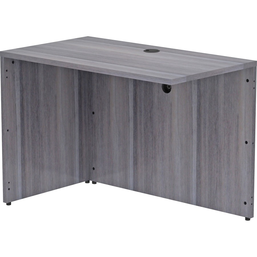 Lorell Essentials Series Return Shell - 42" x 24"29.5" , 1" Top - Laminate, Weathered Charcoal Table Top - Modesty Panel