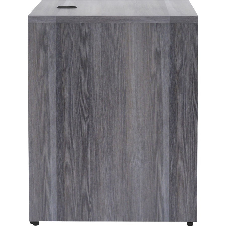 Lorell Essentials Series Return Shell - 42" x 24"29.5" , 1" Top - Laminate, Weathered Charcoal Table Top - Modesty Panel