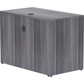 Lorell Essentials Series Return Shell - 42" x 24"29.5" , 1" Top - Laminate, Weathered Charcoal Table Top - Modesty Panel