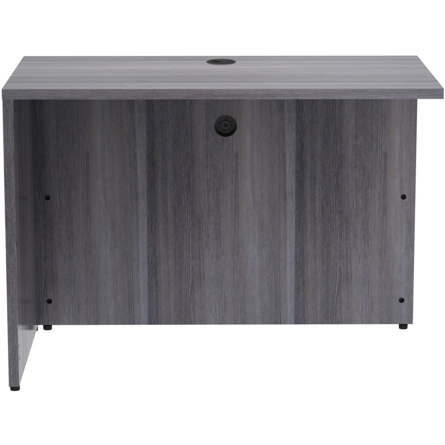Lorell Essentials Series Return Shell - 42" x 24"29.5" , 1" Top - Laminate, Weathered Charcoal Table Top - Modesty Panel