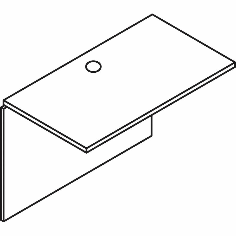 Lorell Essentials Series Bridge - 48" Width x 24" Depth x 29.5" Height - Polyvinyl Chloride (PVC) - Laminate, Weathered Charcoal - 6