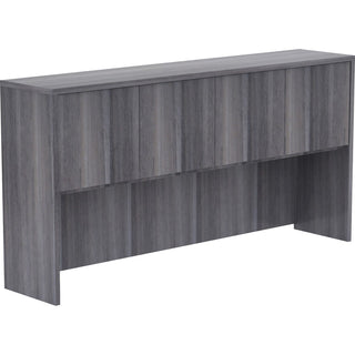 Lorell Essentials Series Stack-on Hutch with Doors - 72" x 15" x 36" - 4 Door(s) - Grommet